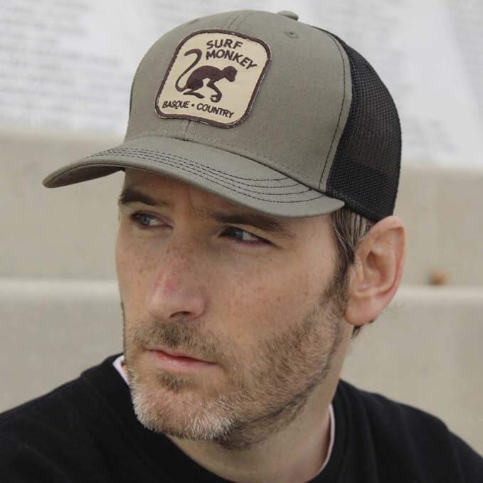Casquette Trucker - 6 Panneaux / Adulte / Taille Unique (Vert Olive/Noir) 4/7