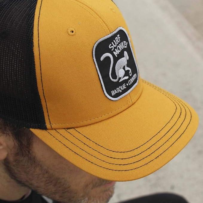 Gorra Trucker - 6 Paneles / Adulto / Talla única (Mostaza/Negro) 5/7