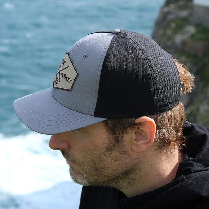 Boné trucker de montanha e trekking – Dry-Tech – resistente à água (Cinza) 5/7