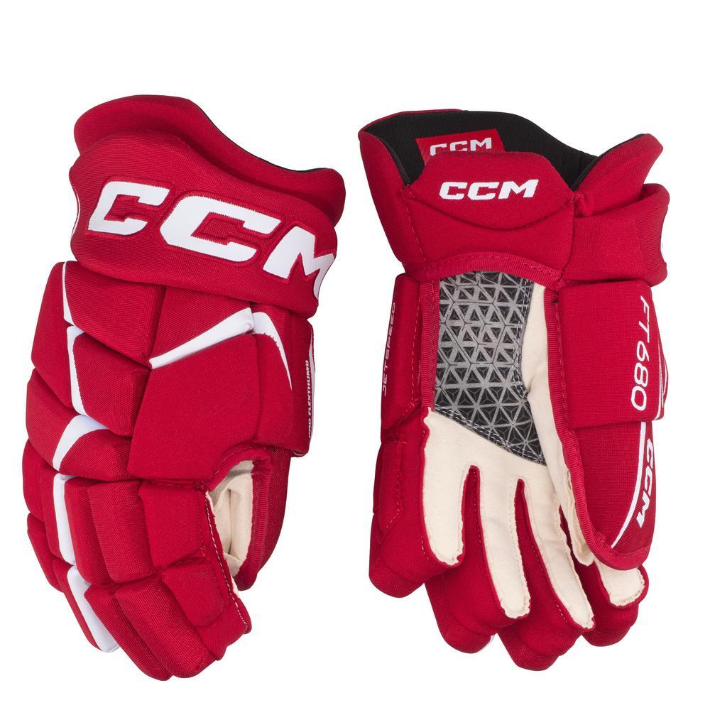 CCM Eishockeyhandschuh Rot/weiß Juniors CCM JETSPEED FT680