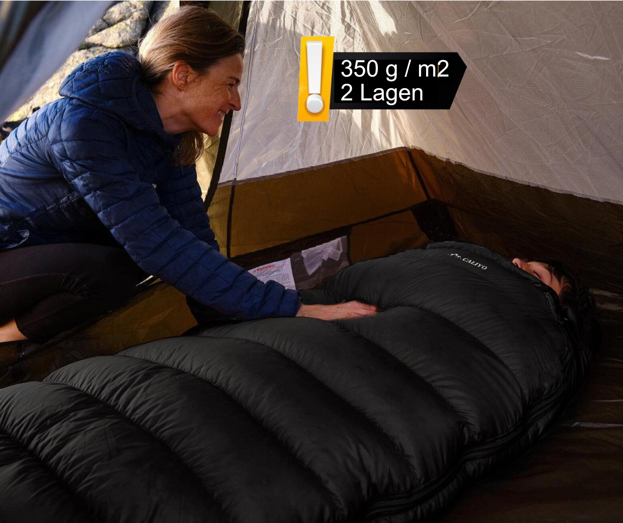 Mumienschlafsack Norskskin Caliyo 4 Jahreszeiten Schlafsack 230 cm 6/6