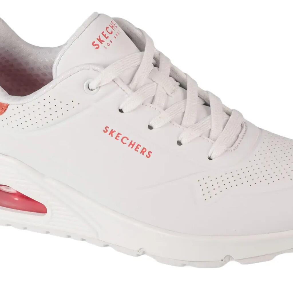 Running shoes Female Skechers Uno Pop Back White