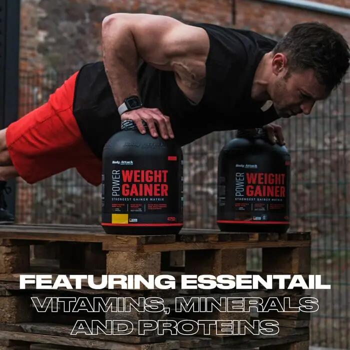 Power Weight Gainer Erdbeere 1500 g, fettarm & aspartamfrei 5/7