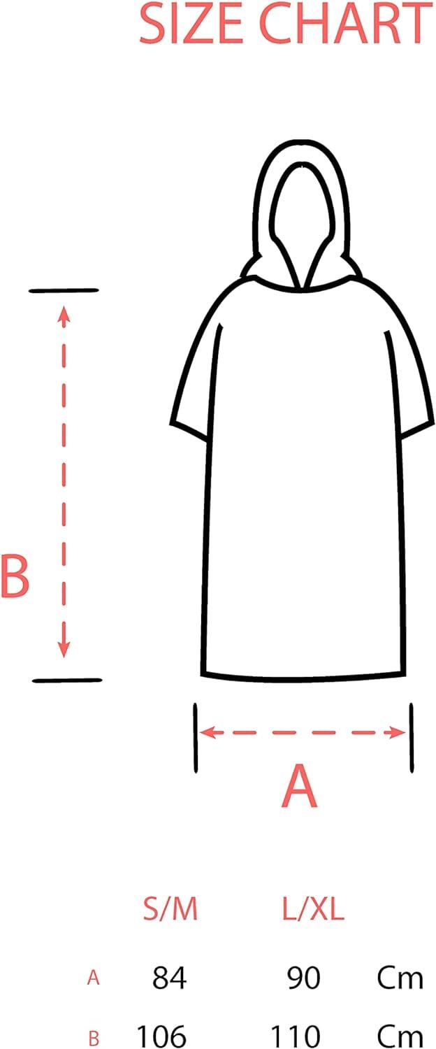 Poncho de toalla con capucha - Algodón Orgánico / Adulto (Azul) 5/5