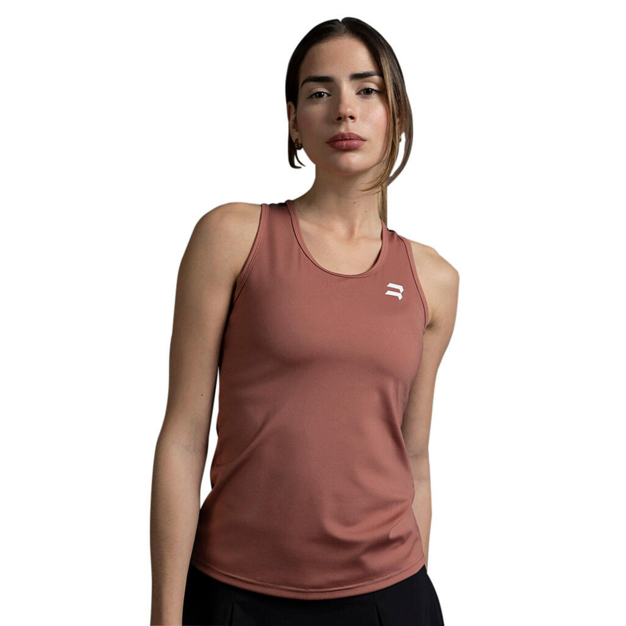 Camiseta de pádel Kora coral mujer