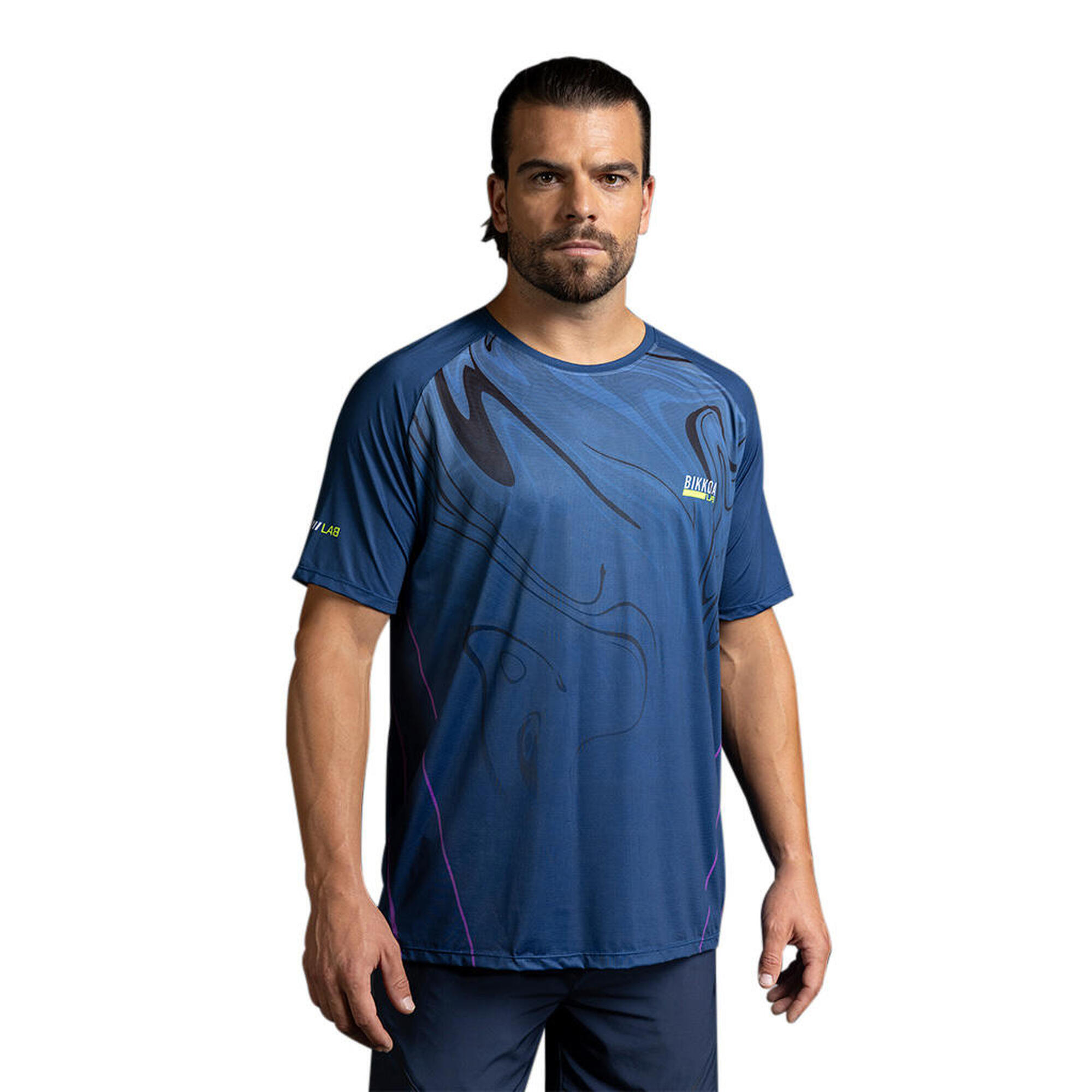 T-Shirt de Padel LIQUID LAB Azul Homem