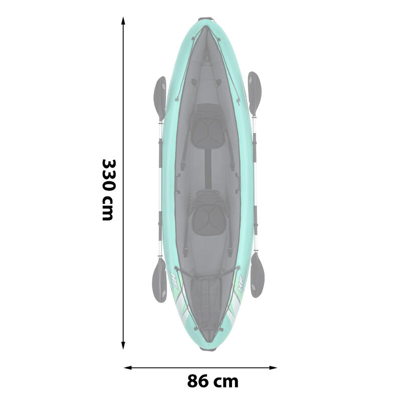 Bestway Hydro-Force aufblasbares Doppelkajak Ventura 330 x 94 cm