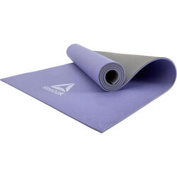 Tapis de yoga Reebok 6 mm double face pourpre/gris