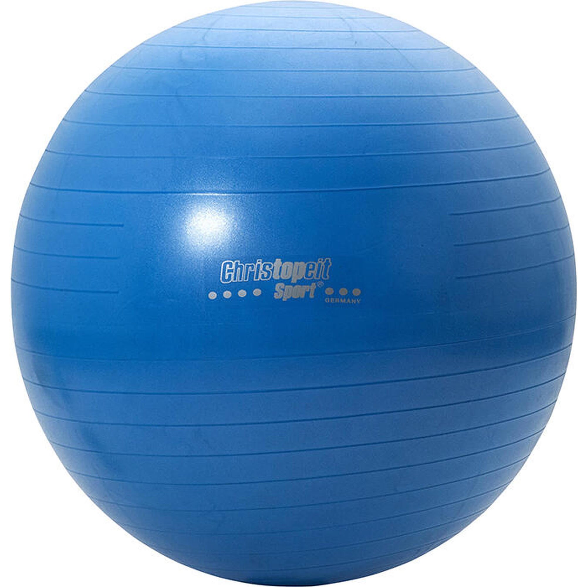 Christopeit Ballon de gymnastique 75cm avec pompe bleu