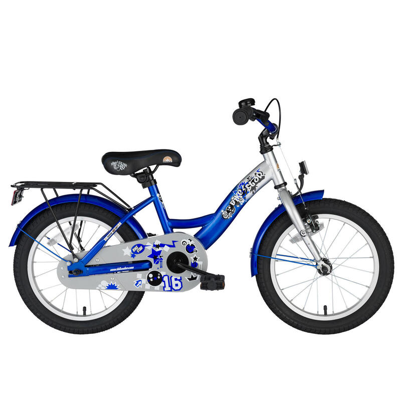 Bikestar kinderfiets Classic 16 inch zilver/blauw