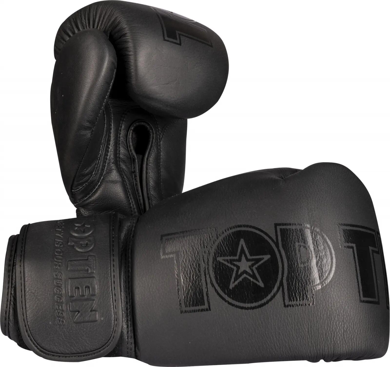Mănuși de box "Black'n'Black", Top Ten, Negru, 14oz 2/7