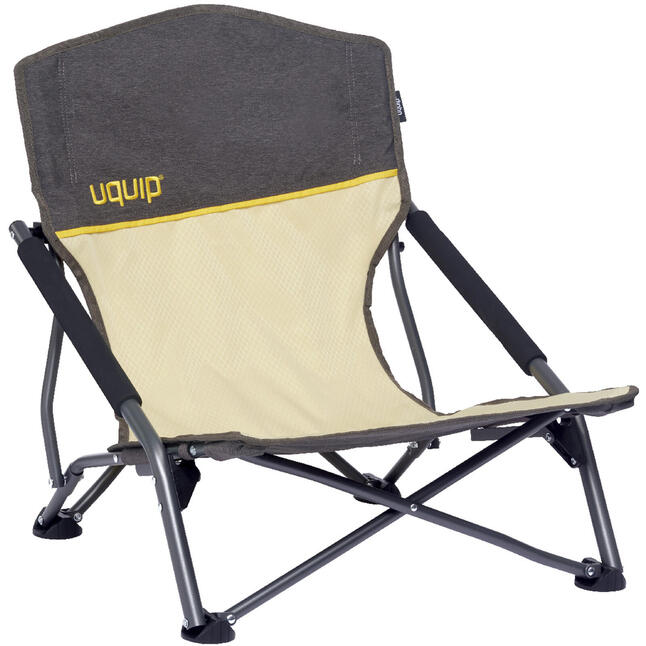 Uquip Chaise de Plage Sandy XL - Chaise de Camping Pliante en Acier - 120 kg - Sable Uquip Chaise de Plage Sandy XL - Chaise de Camping Pliante en Acier - 120 kg - Sable