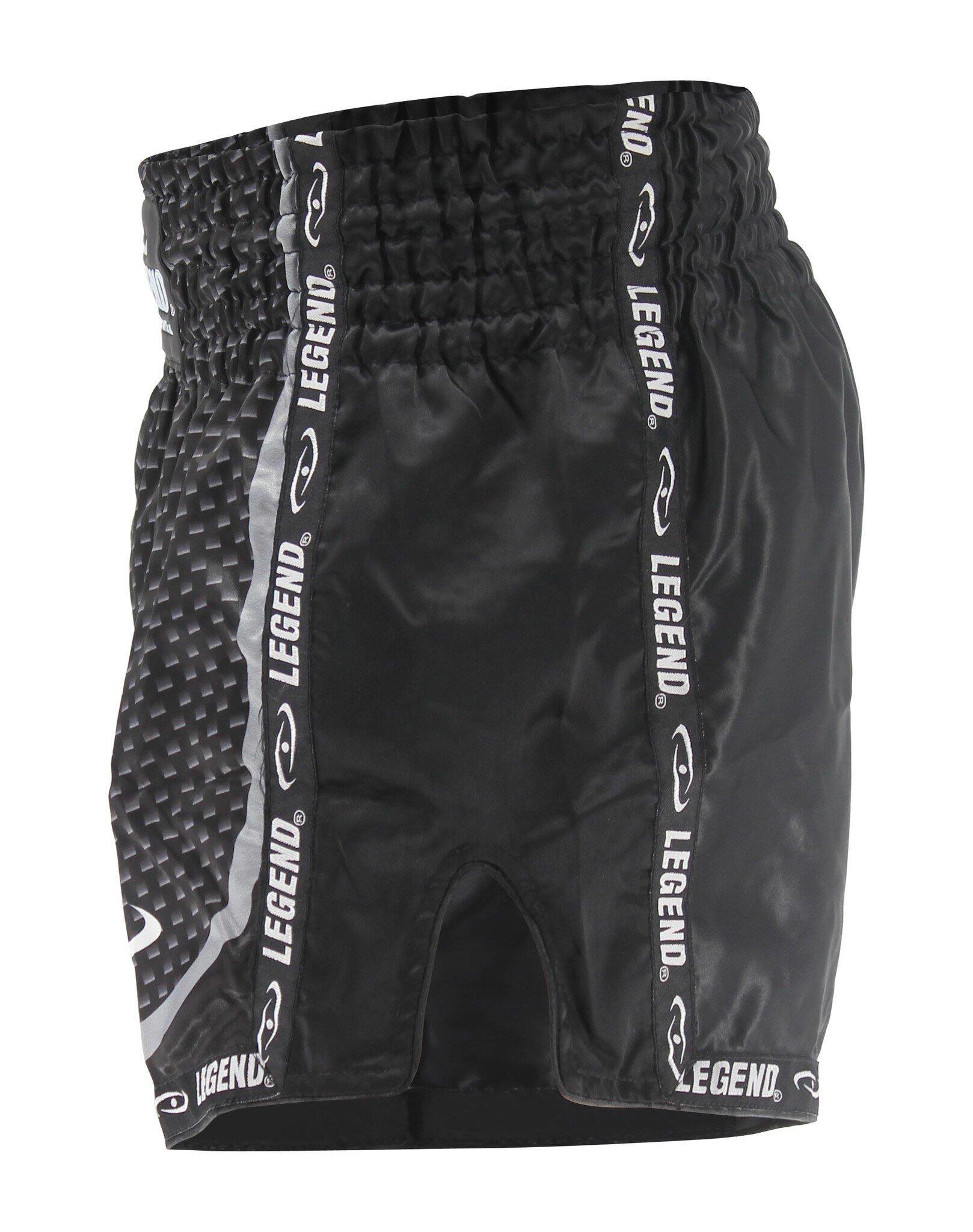 Kickboks Broekje Kind/Volwassene Carbon Black Satijn 5/5