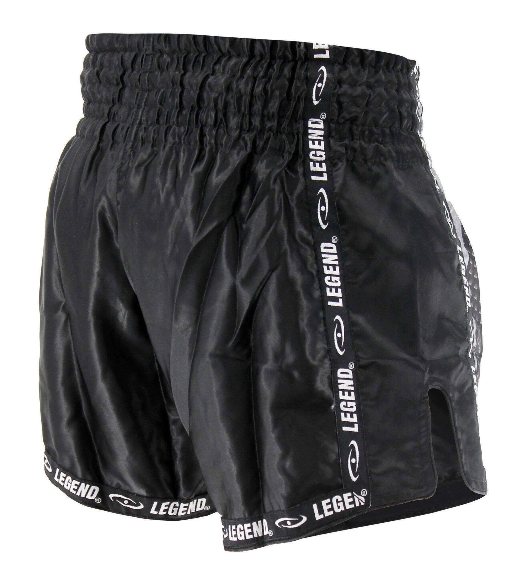 Kickboks Broekje Kind/Volwassene Carbon Black Satijn 4/5