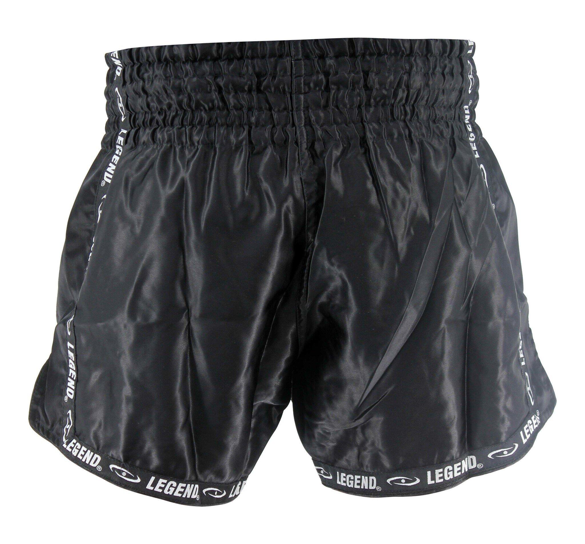 Kickboks Broekje Kind/Volwassene Carbon Black Satijn 3/5