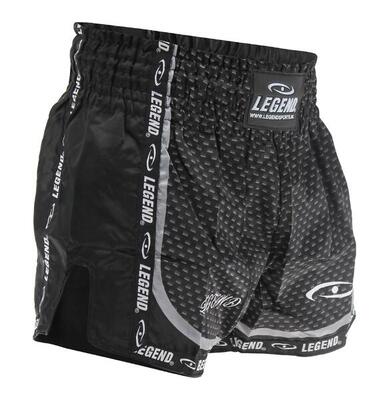 Kickboks broekje kind/volwassene tijger zwart
