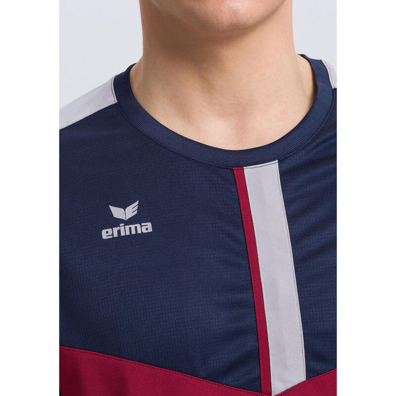 Tricou Squard Erima Navy/Visiniu/Gri