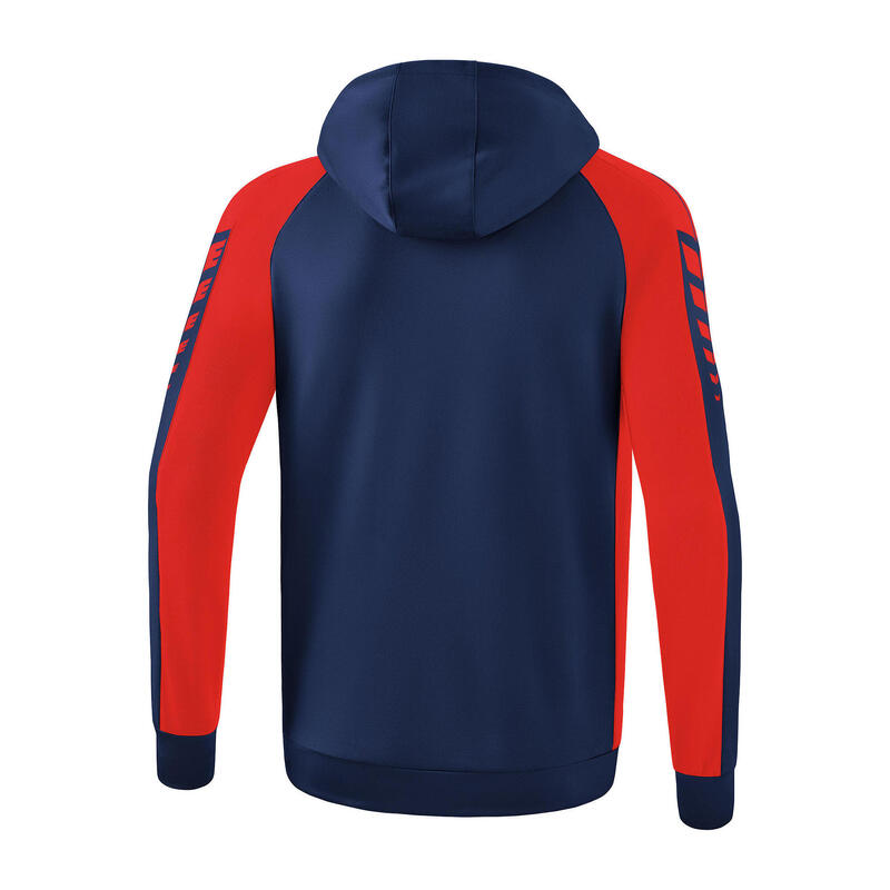 Jachetă antrenament Erima Six Wings cu glugă junior, multicolor