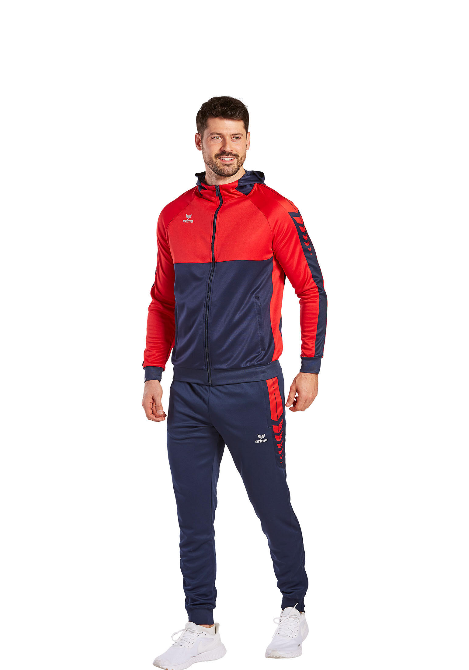 Felpa con cappuccio da allenamento Erima Six Wings 3/7