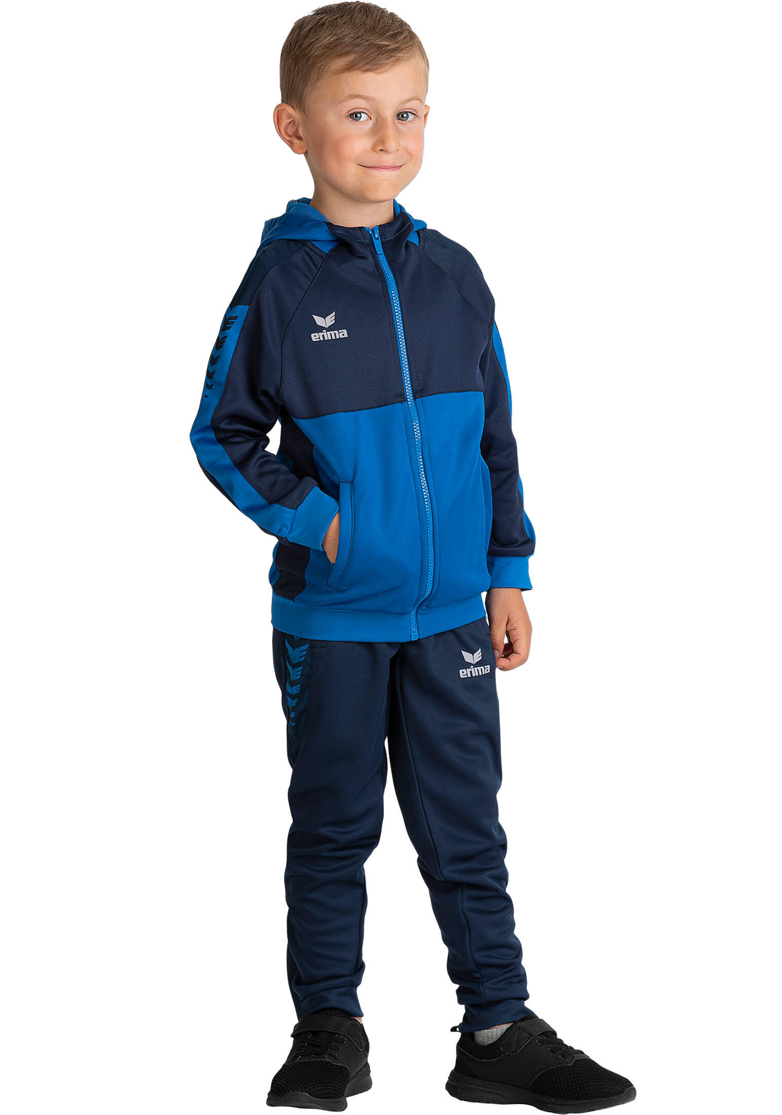 Giacca a cappuccio da allenamento per bambini Erima Six Wings 2/7