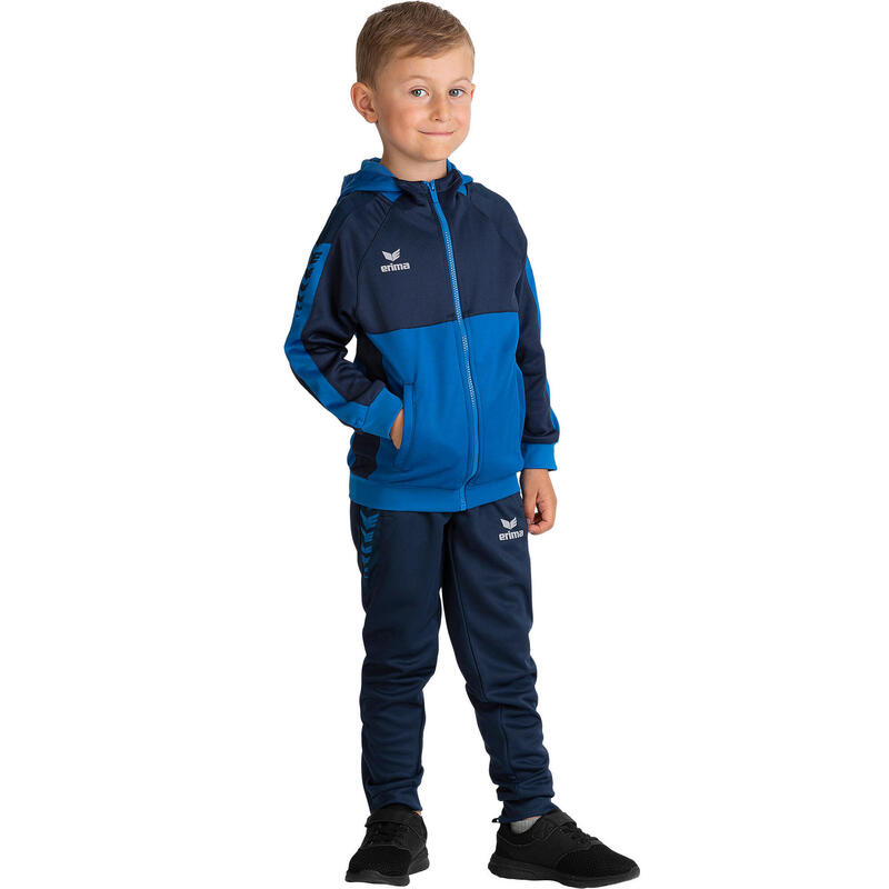Jachetă Antrenament Erima Six Wings cu Glugă Albastru Junior