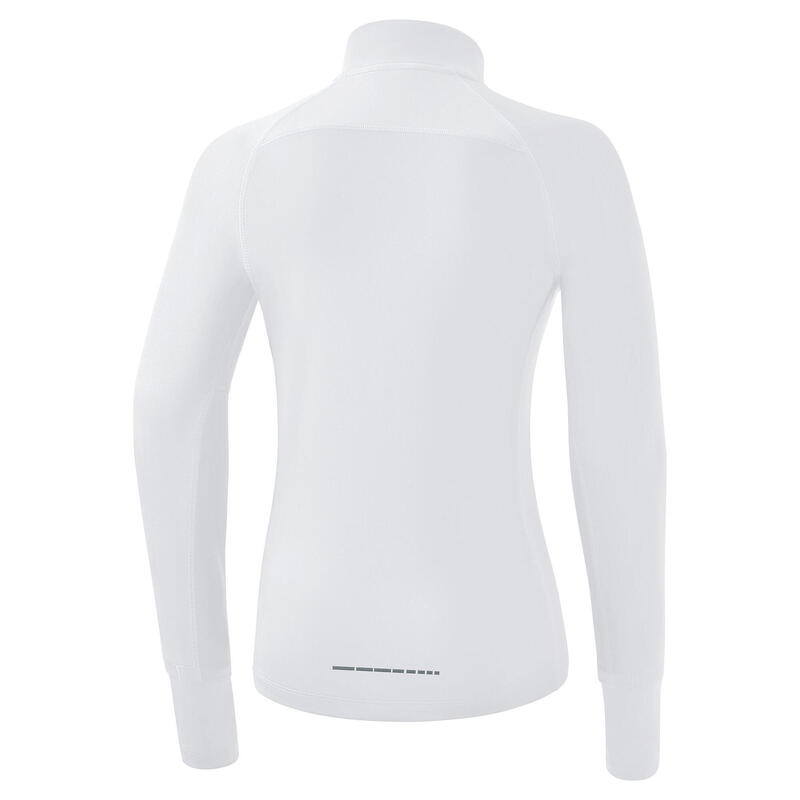 Tricou alergare Erima Racing cu mânecă lungă, alb - material funcțional