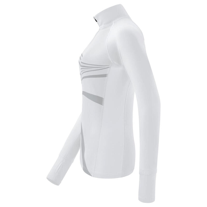 Tricou alergare Erima Racing cu mânecă lungă, alb - material funcțional