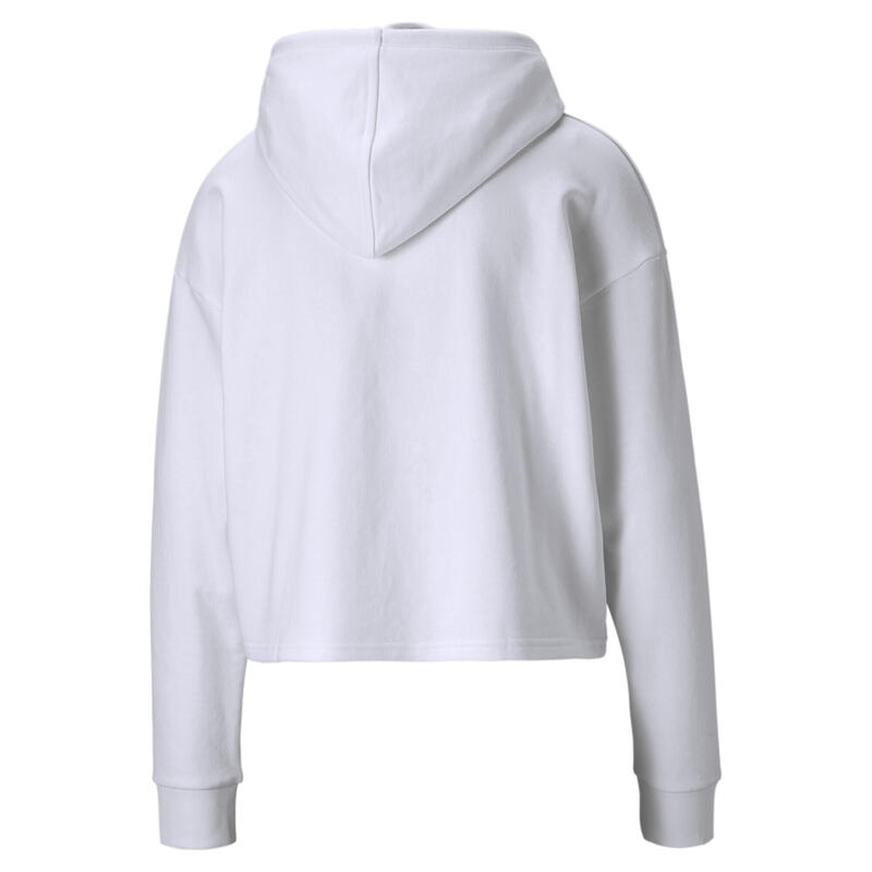 Hoodie court à logo Essentials Femme PUMA White