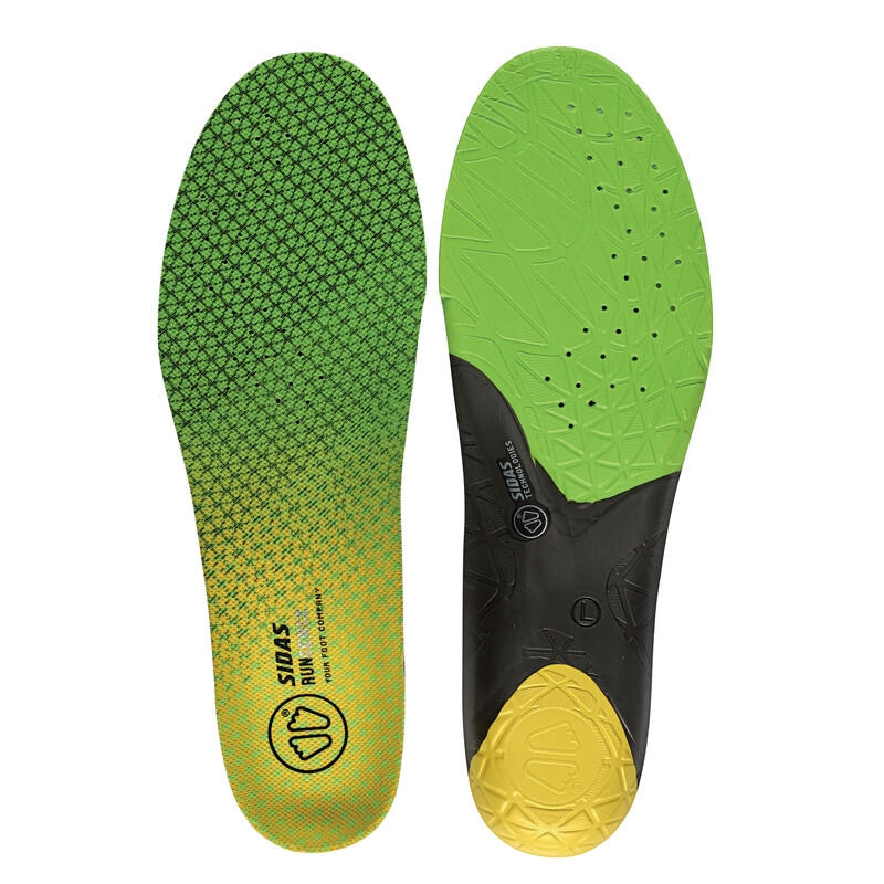 Sidas - Semelles Pré-formées Et Légères Conçues Pour La Course À Pied - 3d Run Sense - Semelles - Jaune|vert - 43 - Decathlon