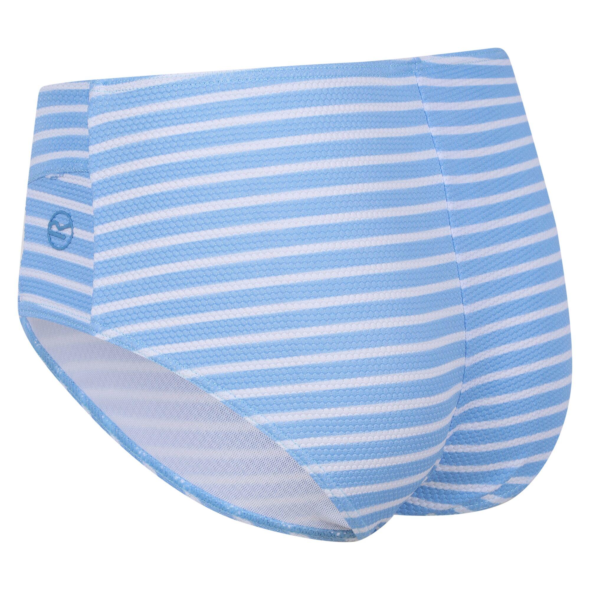 Womens/Ladies Paloma Stripe Textured Bikini Bottoms (Elysium Blue/White) 4/5