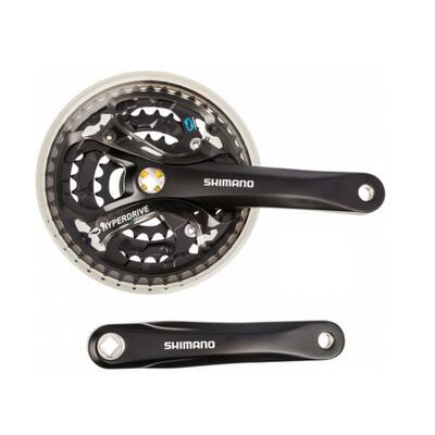 Shimano crankstel acera 7/8-speed. 48/38/28t. cranklengte 170mm zwart. 4mm bcd