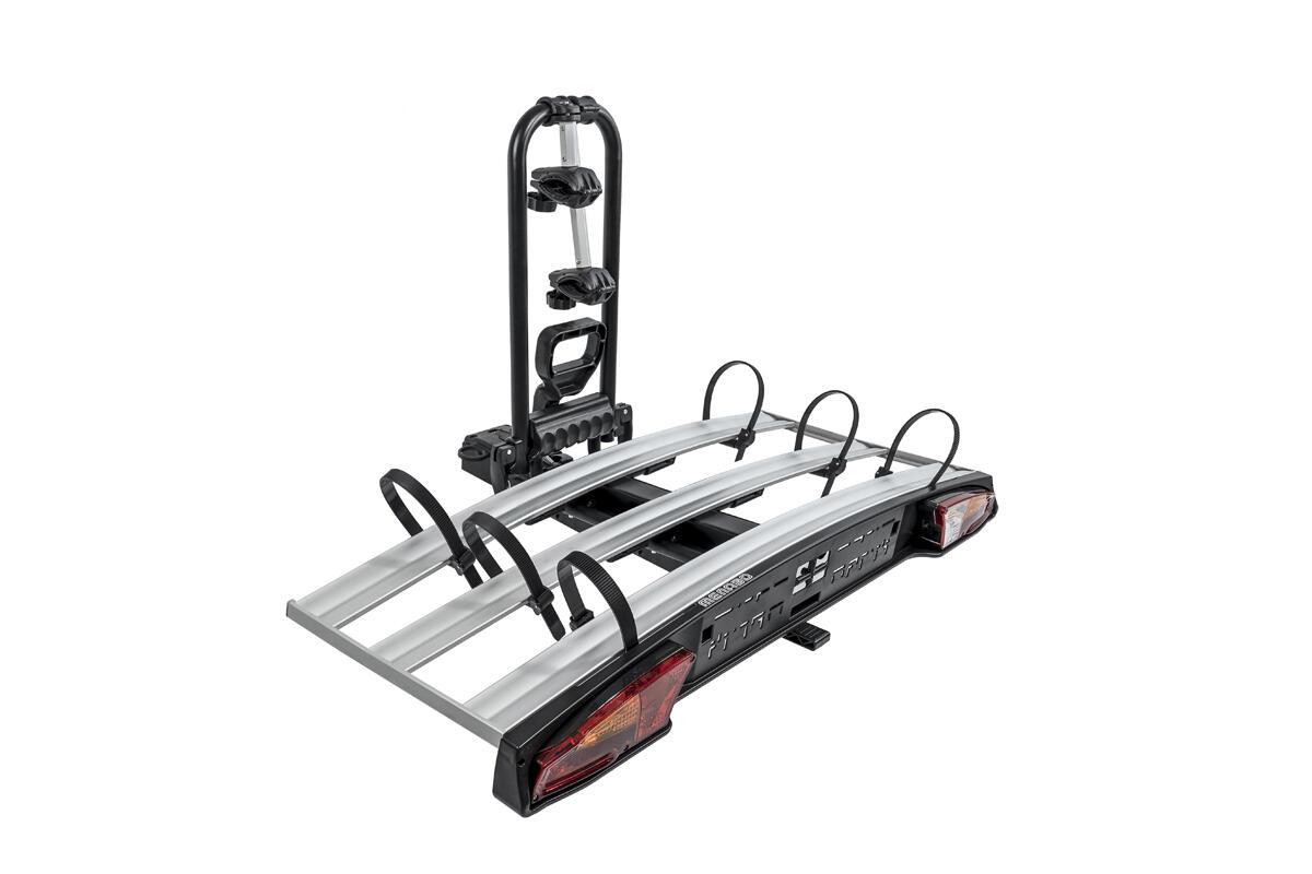 MENABO Porta Bici per Gancio Traino auto ALCOR 3 per 3 Bici o 2 Fat Bike o E-Bike
