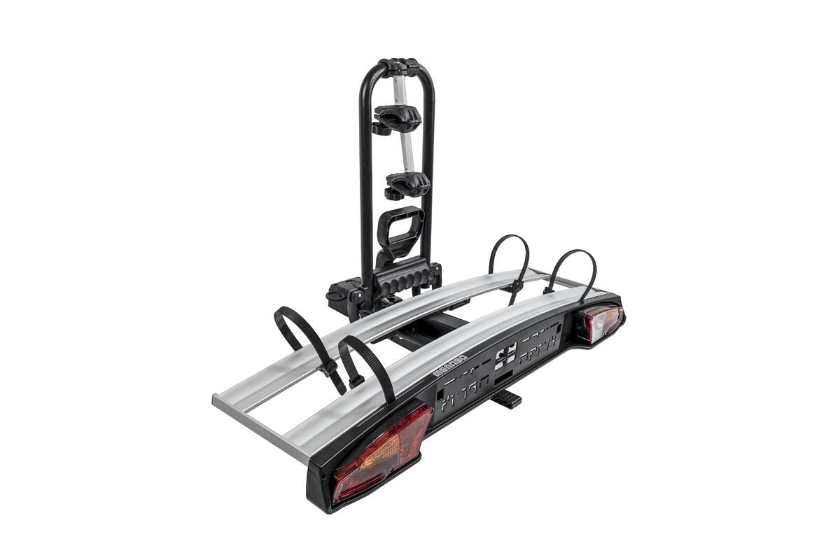 MENABO Porta Bici per Gancio Traino auto ALCOR 2 per 2 Bici, Fat Bike o E-Bike