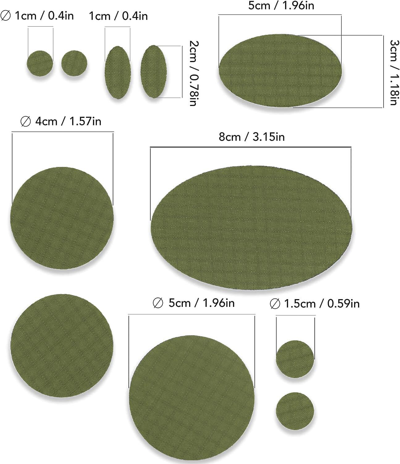 Reparaturflicken für Daunenjacken selbstklebend wasserdicht Farbe Olive 3/9