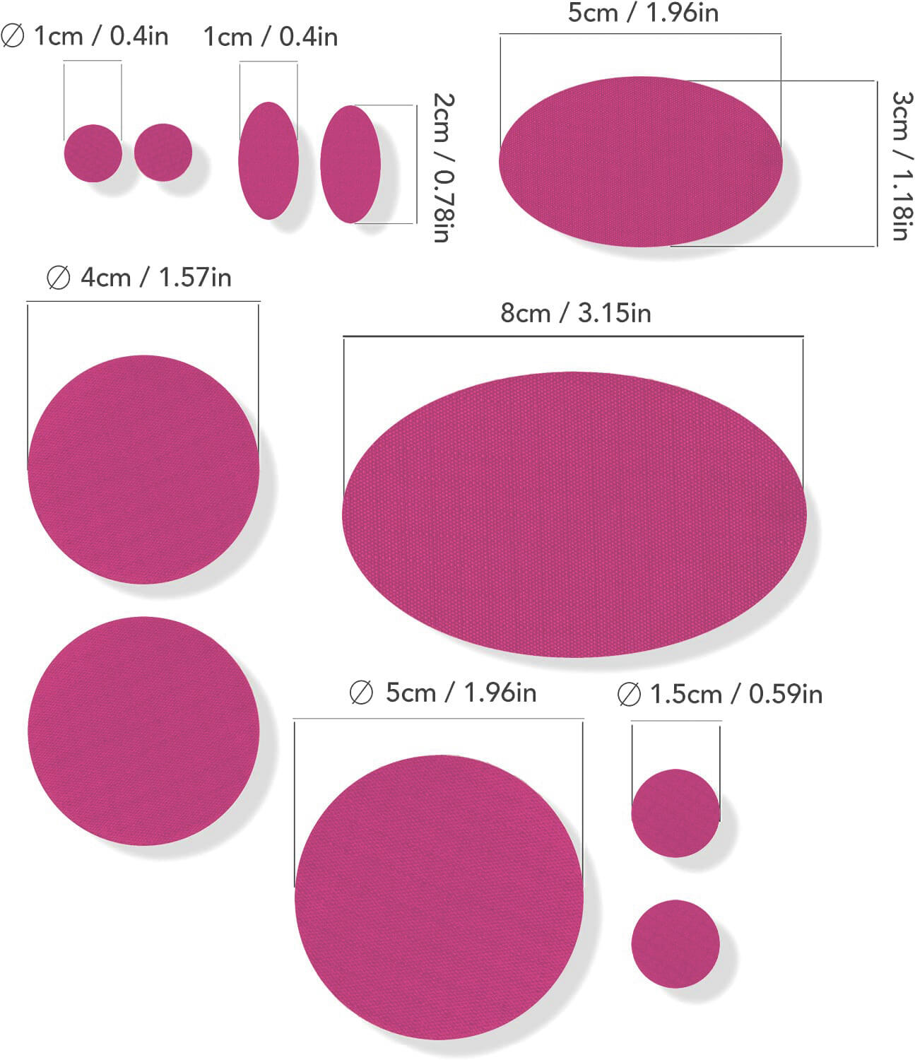 Remendos para casaco acolchoado autoadesivos impermeáveis (Rosa escuro) 2/9