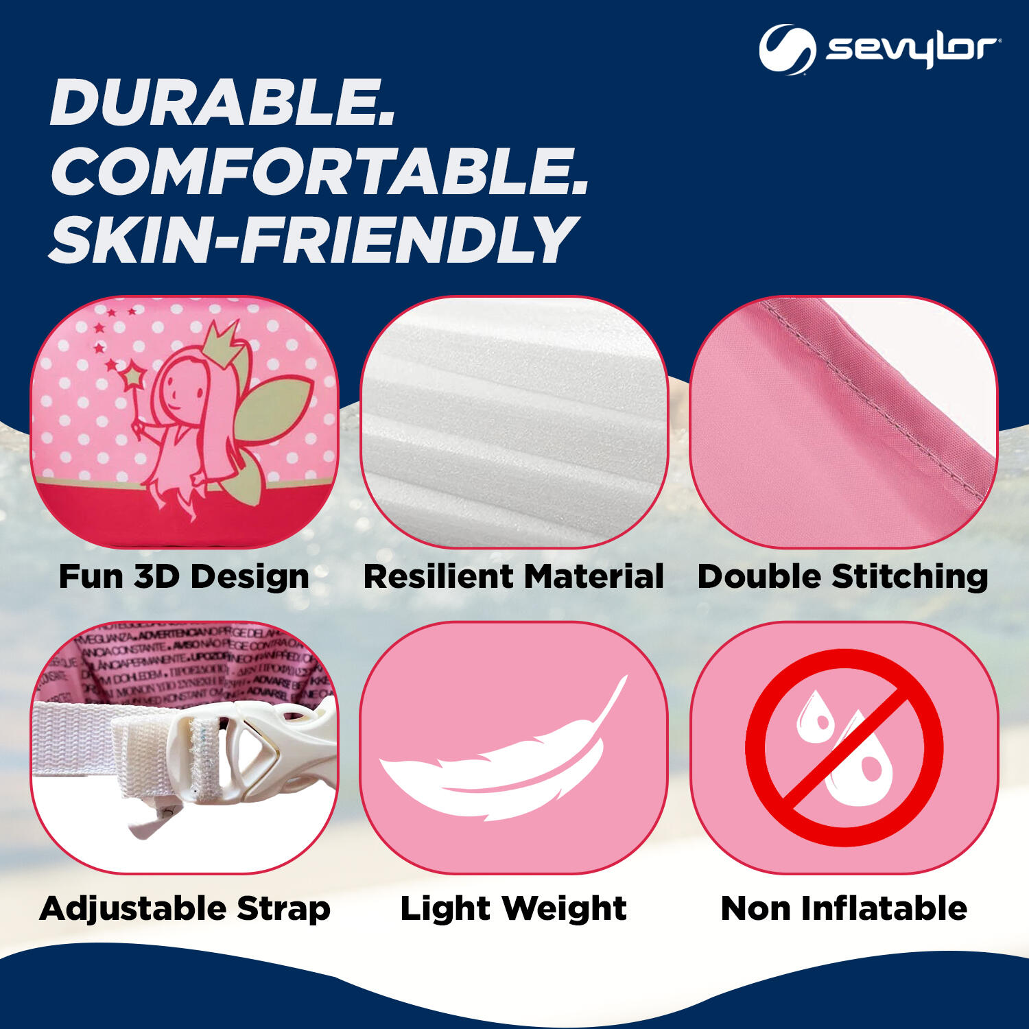 Kids Puddle Jumper Swim Adjustable Pool Armband & Waistband, 2 to 6 Year l 15 to 30 Kg, Pink