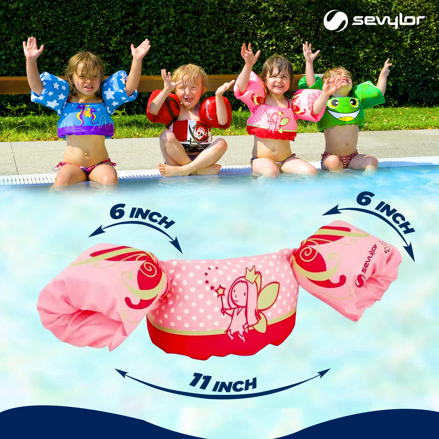 Kids Puddle Jumper Swim Adjustable Pool Armband & Waistband, 2 to 6 Year l 15 to 30 Kg, Pink