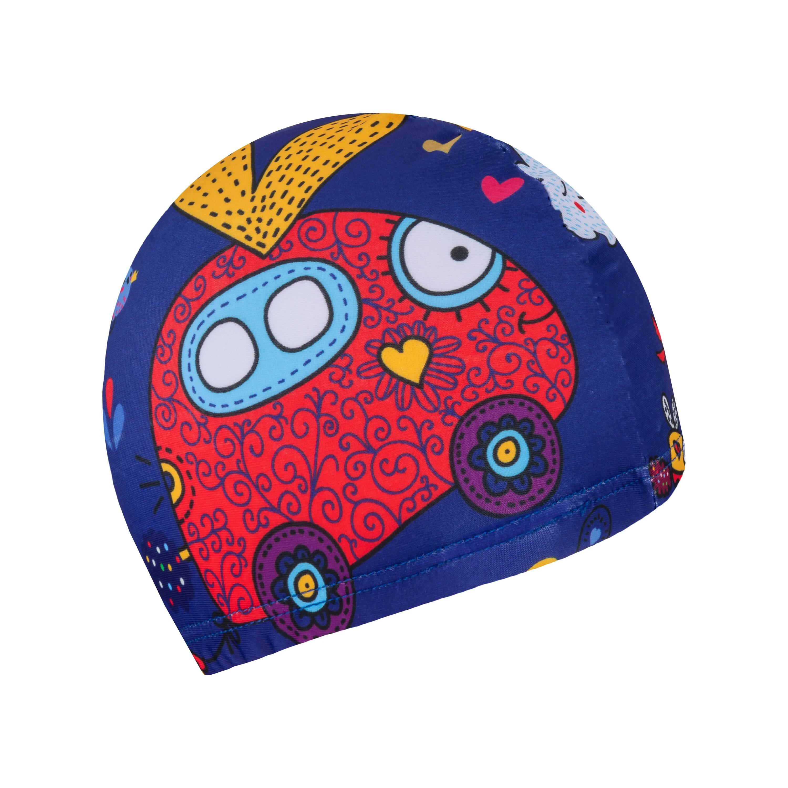 Czepek pływacki materiałowy dla dzieci na basen Aqua-Sport Polyester Printed Cap 2/2