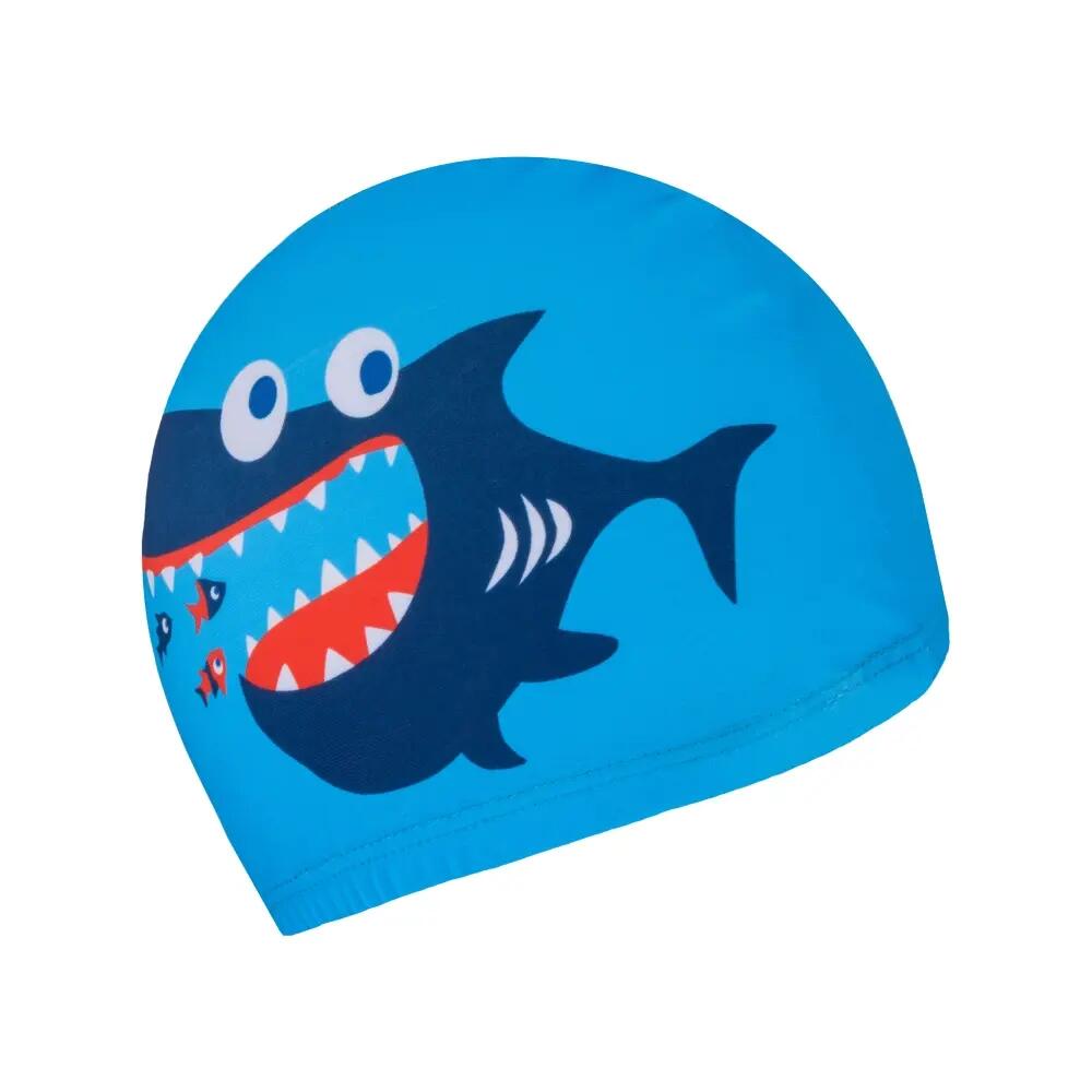 Aqua-Sport czepek junior polyester printed shark blue AS8630 2/4