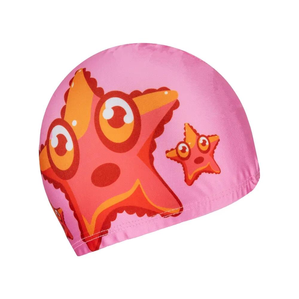 Czepek pływacki materiałowy dla dzieci na basen Aqua-Sport Polyester Printed Cap 2/2