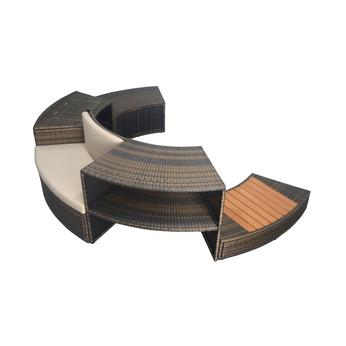 Netspa - Mobilier Pour Spa Semi-rigide Vita - Ensemble De 5 Modules - Spa - Bleu|gris - No Size - Decathlon