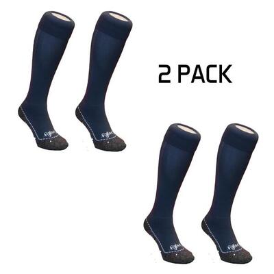 Hingly lange sportsokken 2-pack grijs blauw