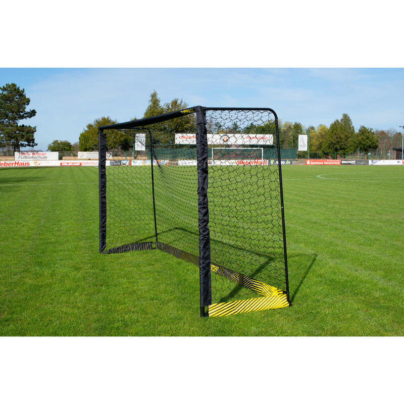 Porta da calcio in acciaio nero - 3 x 2 m