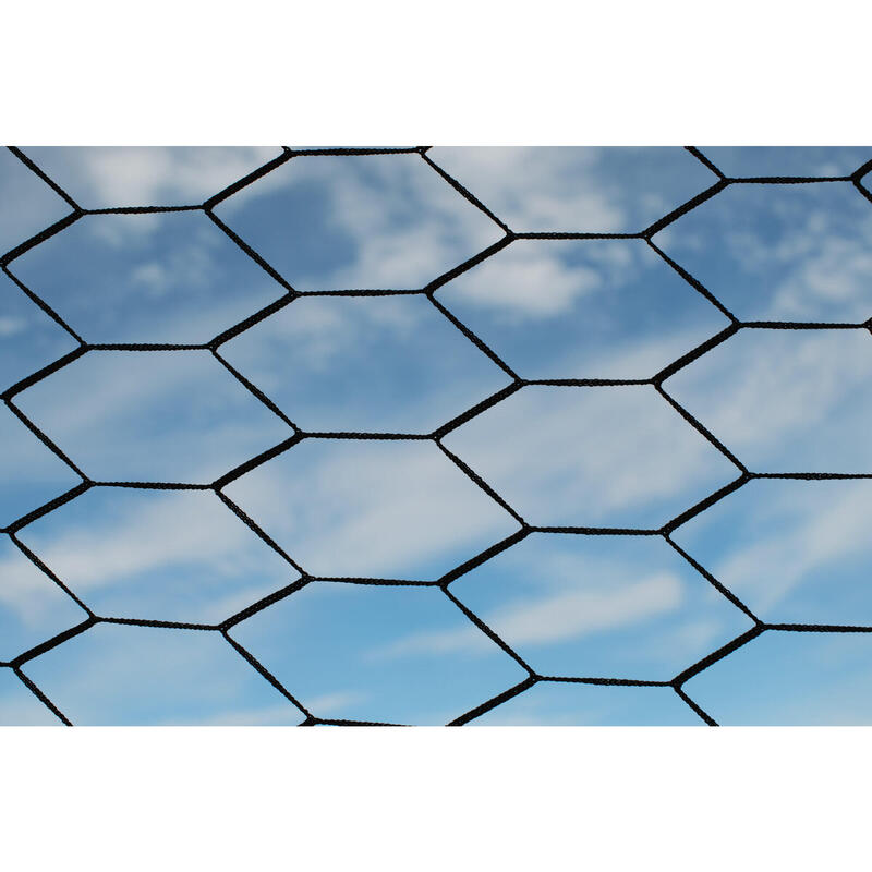 Czarna stalowa bramka do piłki nożnej - 3 x 2 m