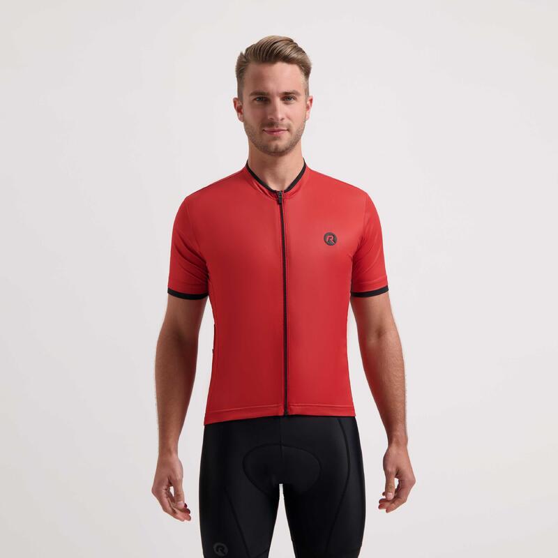 Wielrenshirt Korte Mouwen Heren Essential Rood