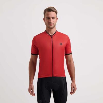 Wielrenshirt korte mouwen heren essential rood