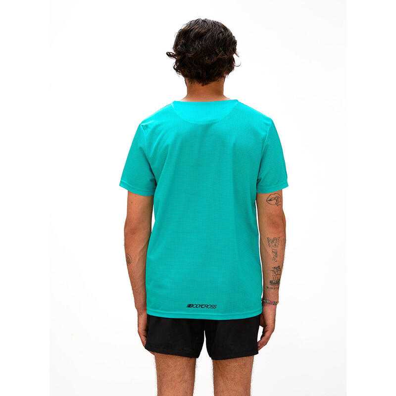 T-shirt de running à zips Birkan - Vert - Homme