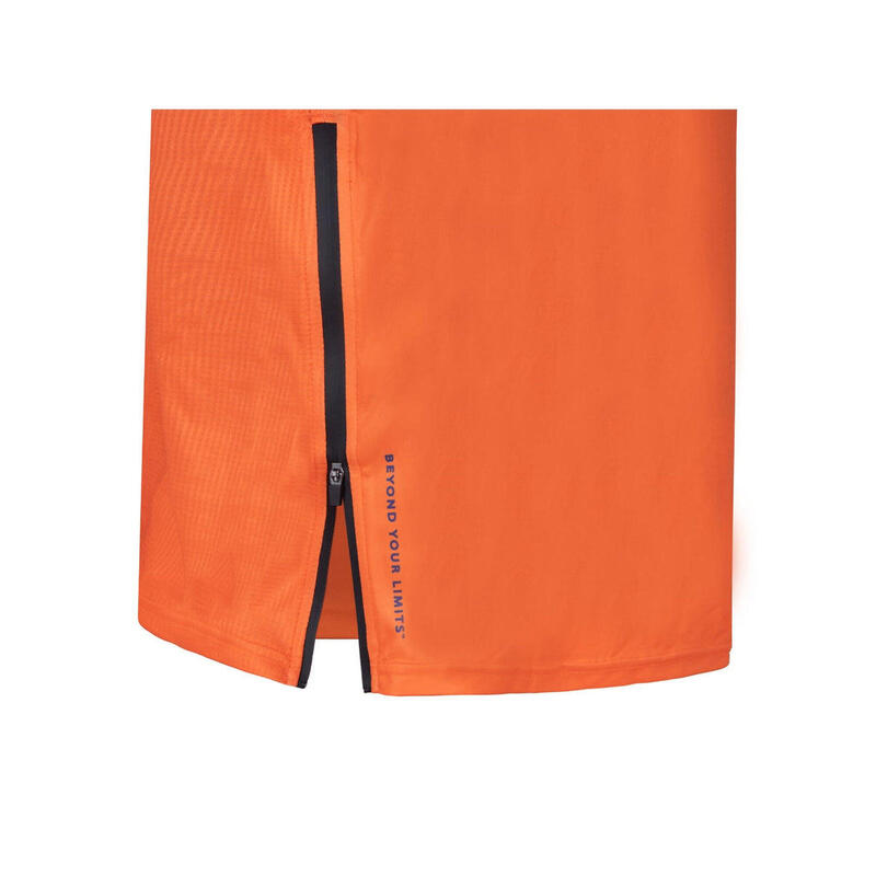 T-shirt de running à zips Birkan - Orange - Homme