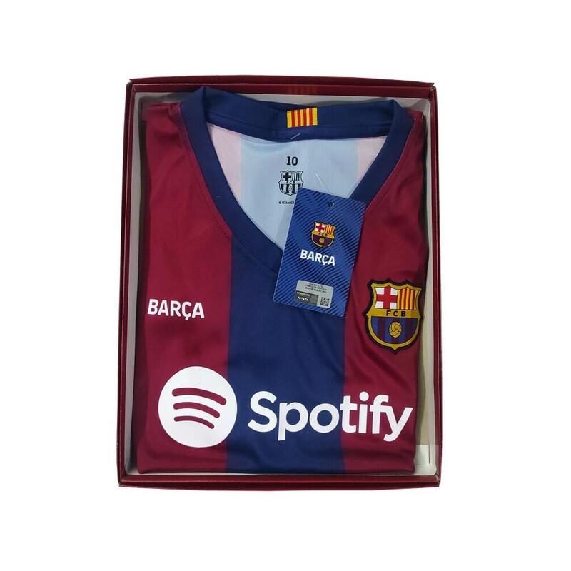 Conjunto Fútbol FC Barcelona 1ª Equipación Réplica Oficial Con Gavi.