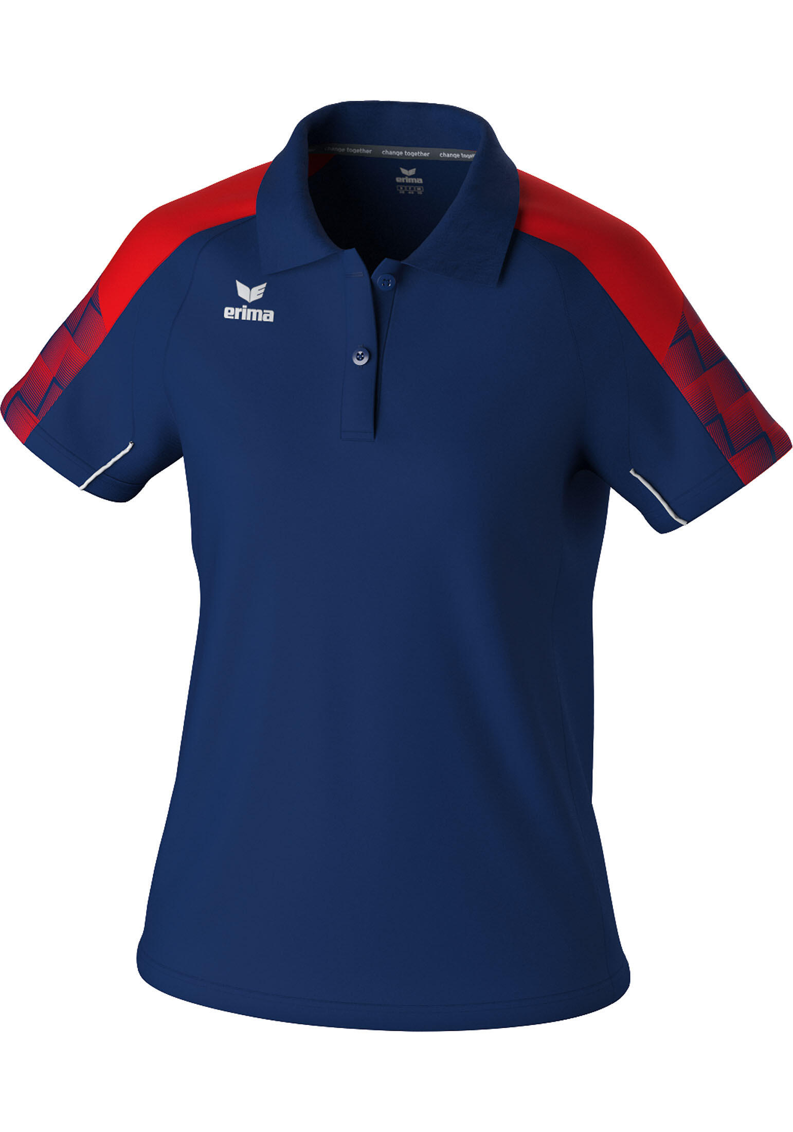 Tricou polo Erima Evo Star Multicolor - material funcțional, croială raglan